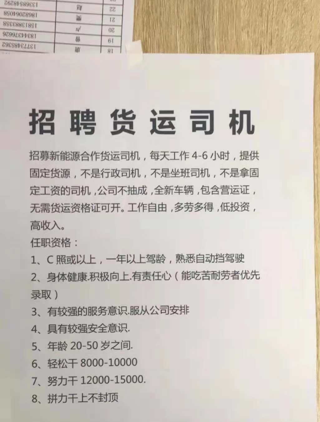 扬州司机招聘信息总览